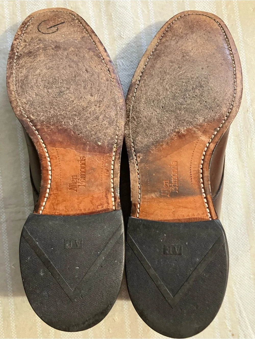 Allen Edmonds Brown Leather Cap-Toe Derbys